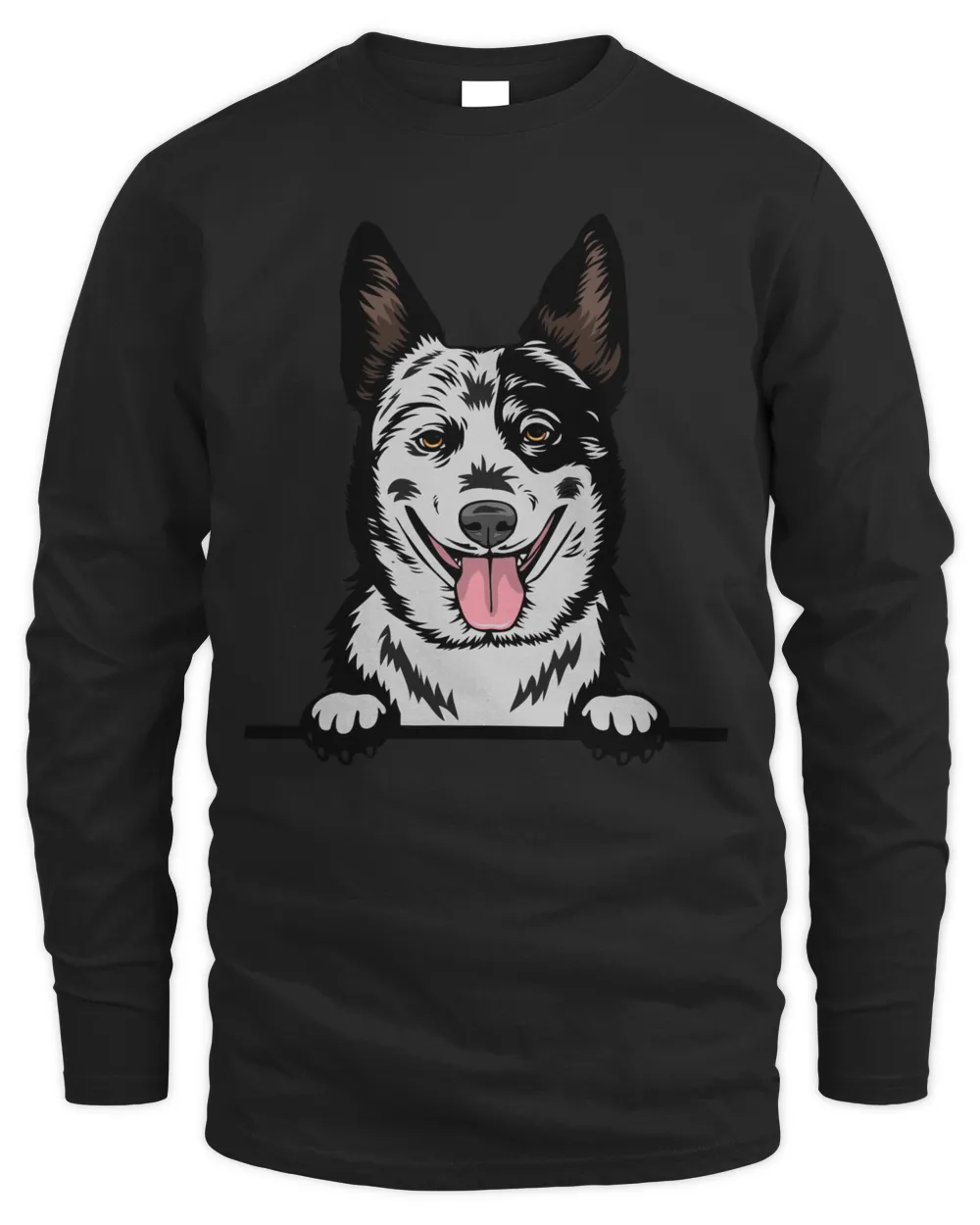 Animal Dog Australian Cattle Men's Long Sleeved T-Shirt black s