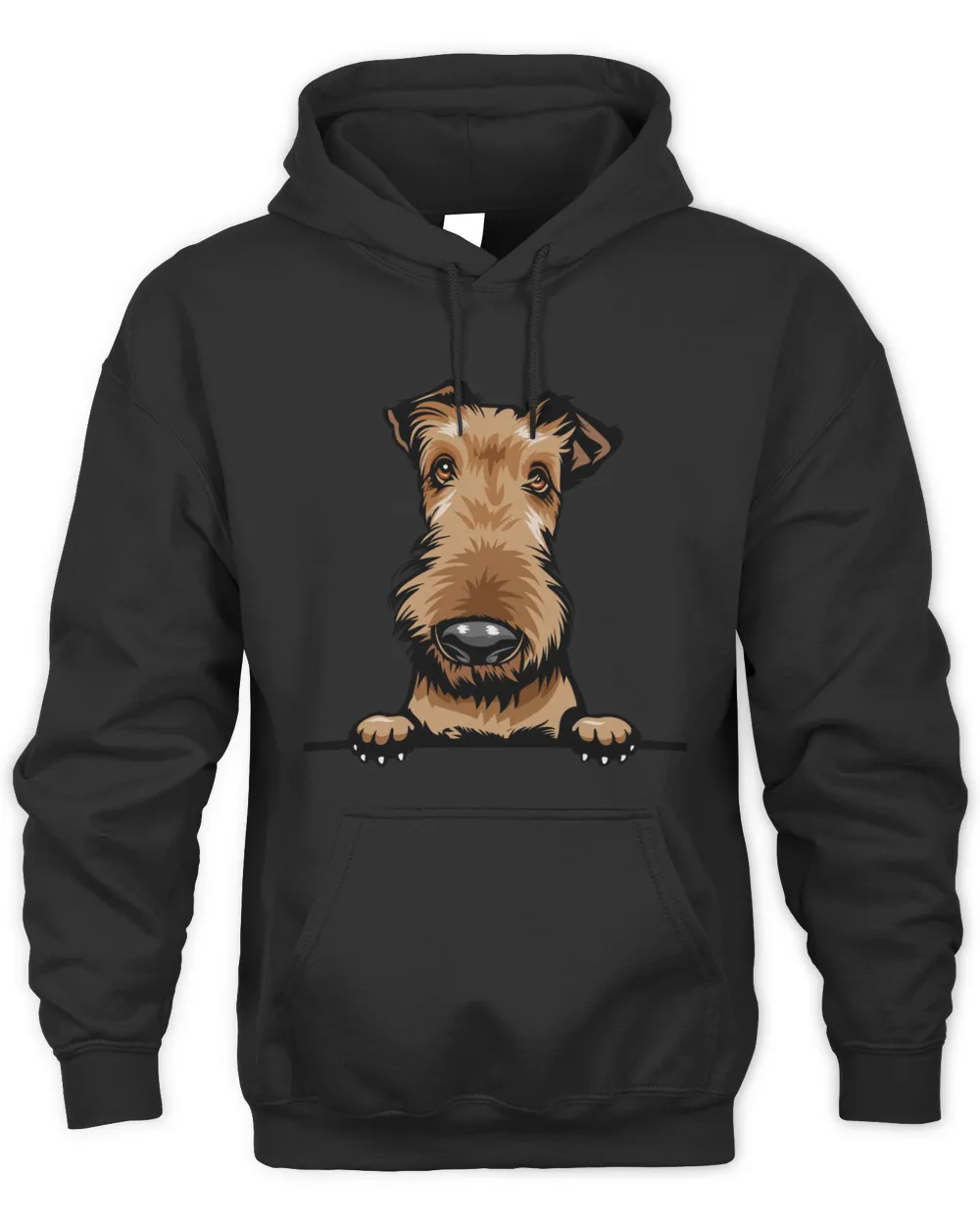 Animal Dog Airedale Unisex Hoodie black s