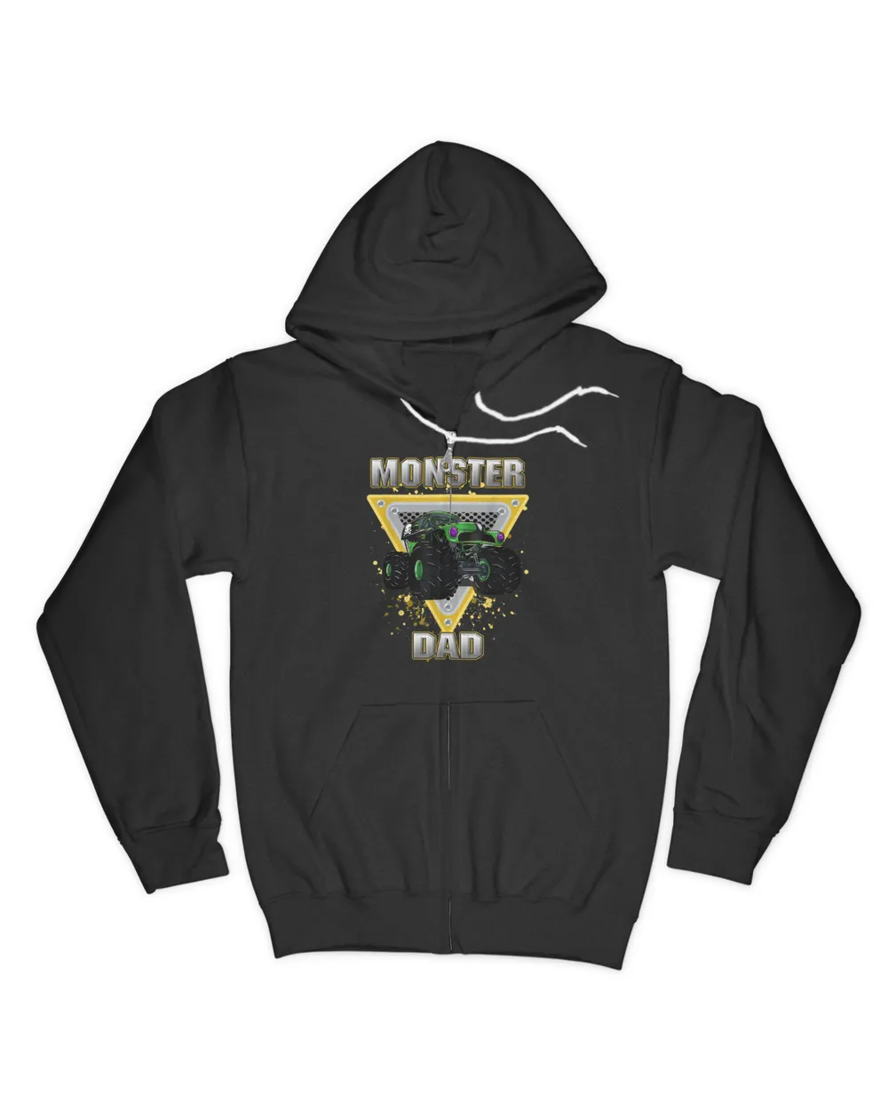 Monster Truck Dad T-Shirt Men's Zip Hoodie black s