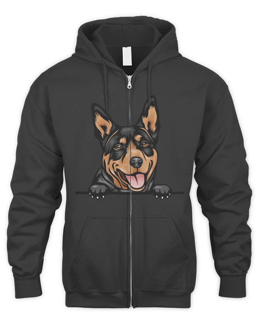 Animal Dog Australian Kelpie Men's Zip Hoodie black s