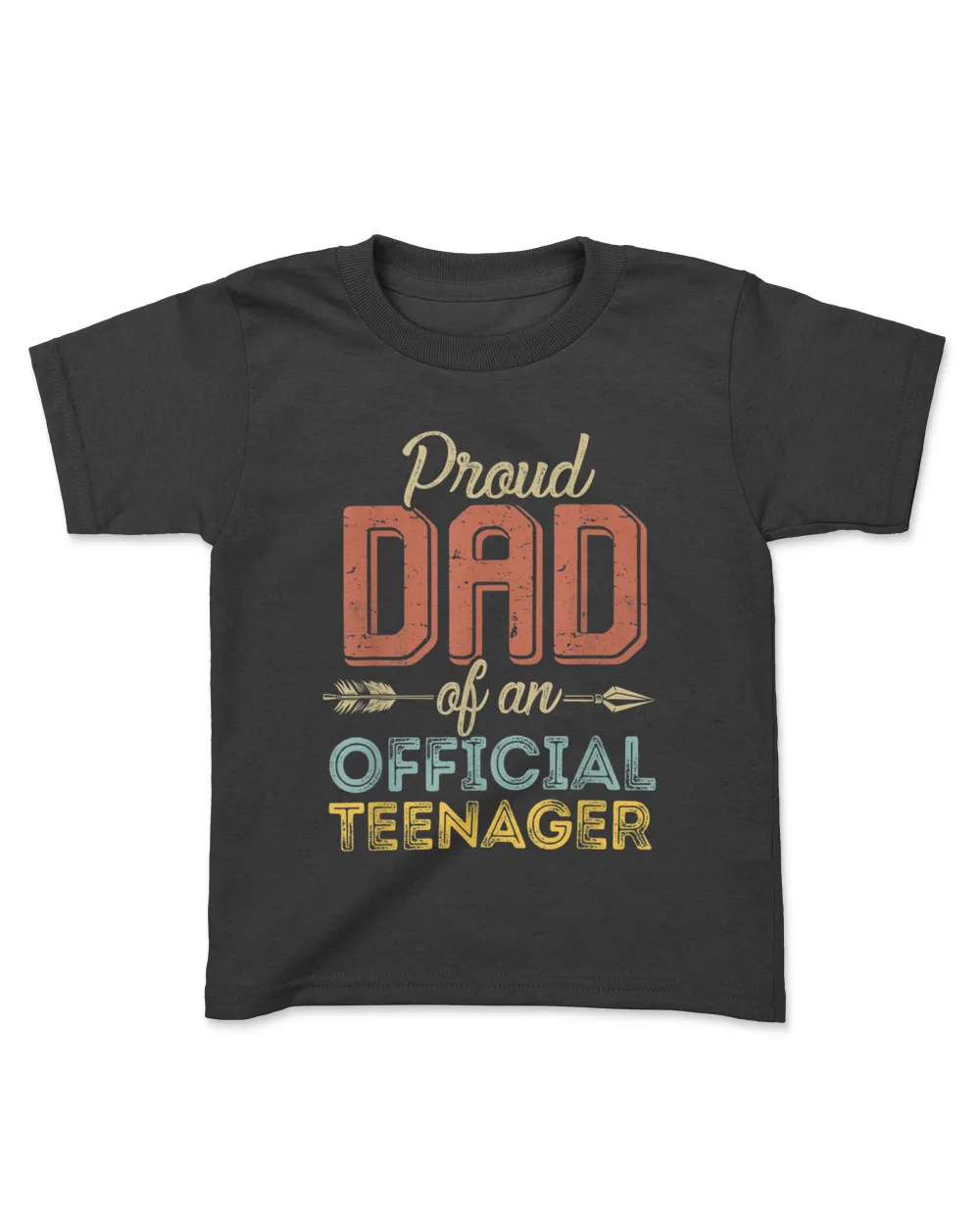 Proud Dad of Official Teenager 13th Birthday 13 Yrs Old T-Shirt Kids Standard T-Shirt black xs