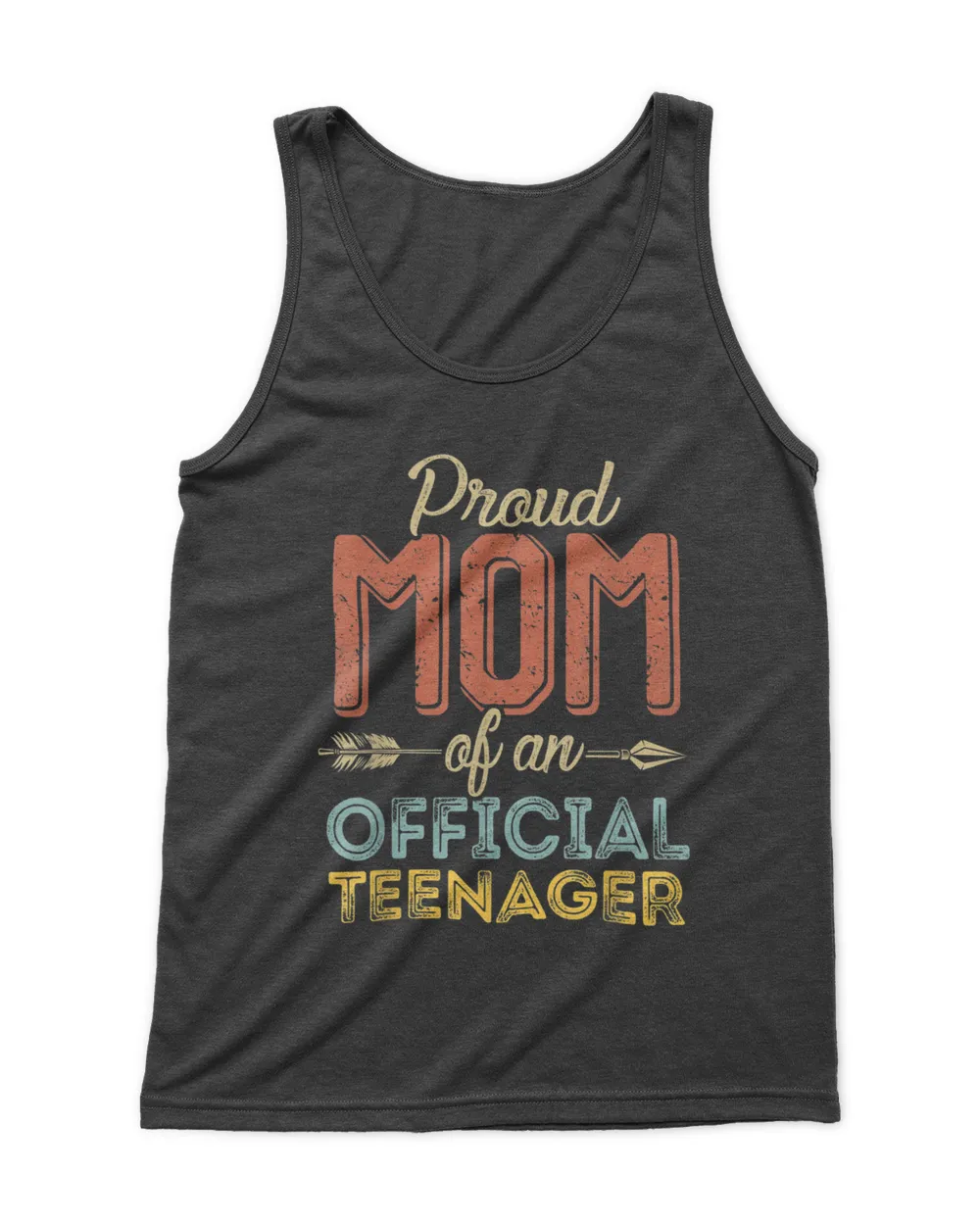 Proud Mom of Official Teenager 13th Birthday 13 Years Old T-Shirt Men's Tank Top black s