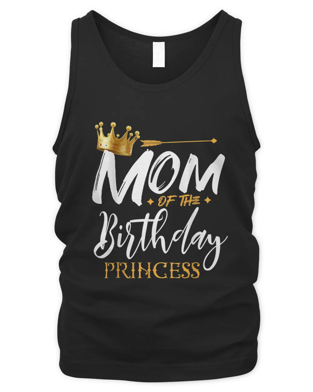 Mom Of The Birthday Princess Funny Mama Mommy Grandma Nana T-Shirt Men's Tank Top black s
