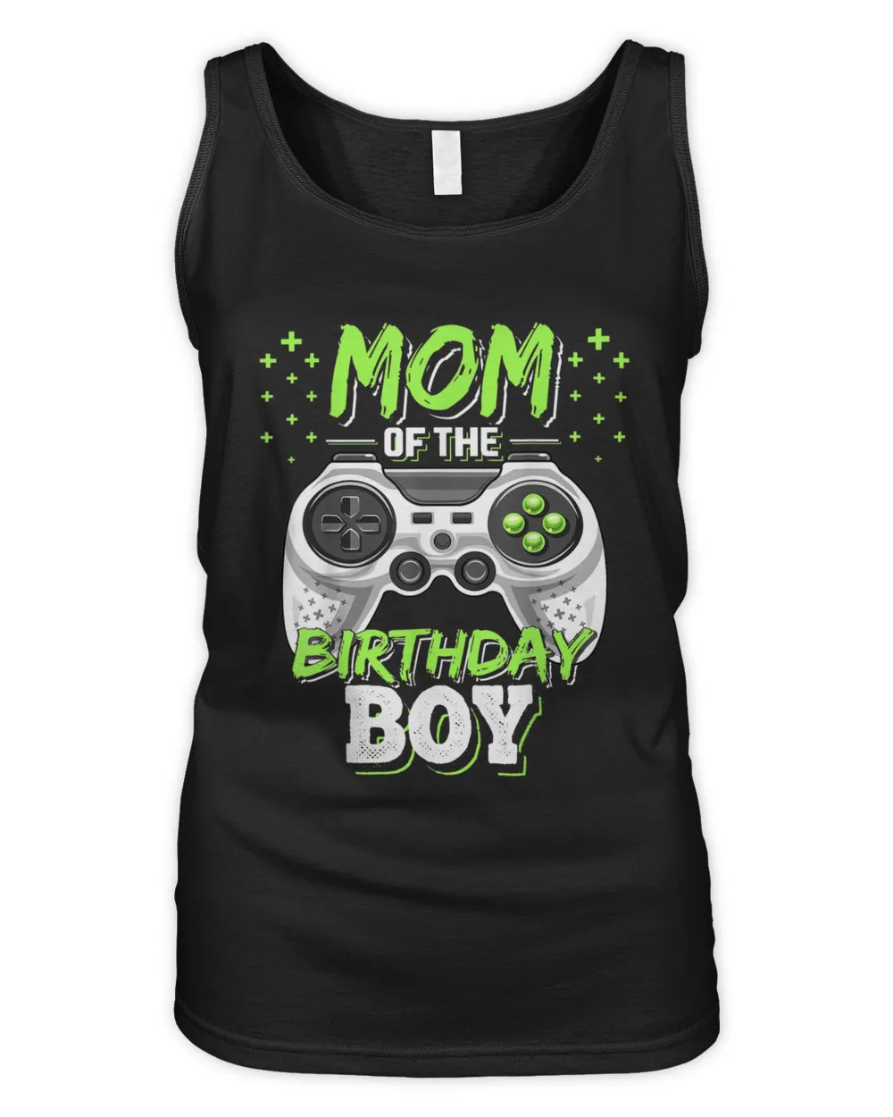 Mom of the Birthday Boy Matching Video Gamer Birthday Party T-Shirt Women's Tank Top black s
