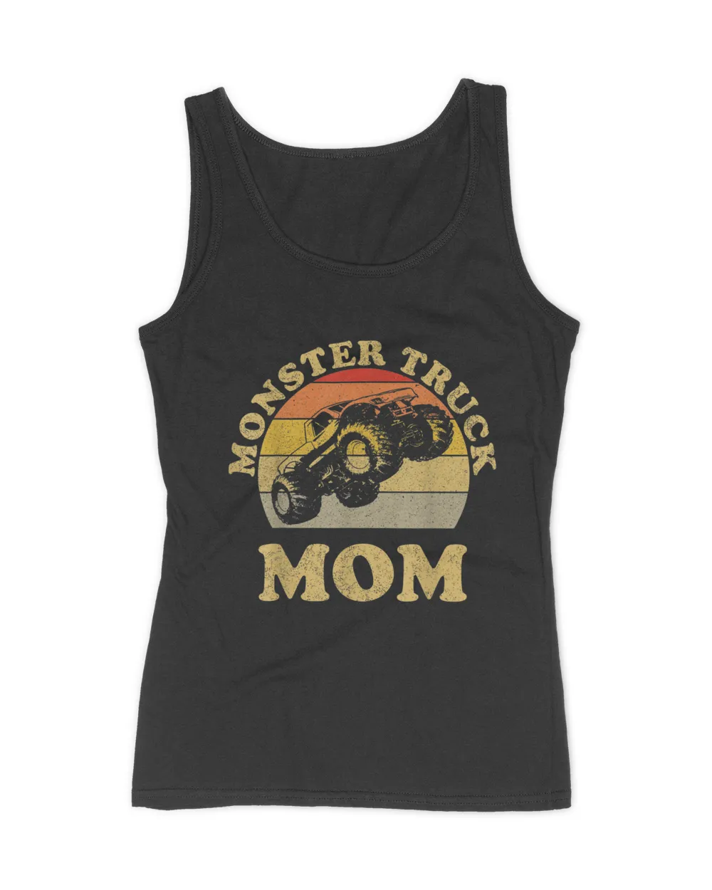 Monster Truck Mom Retro Vintage Monster Truck Shirt T-Shirt Women's Tank Top black s