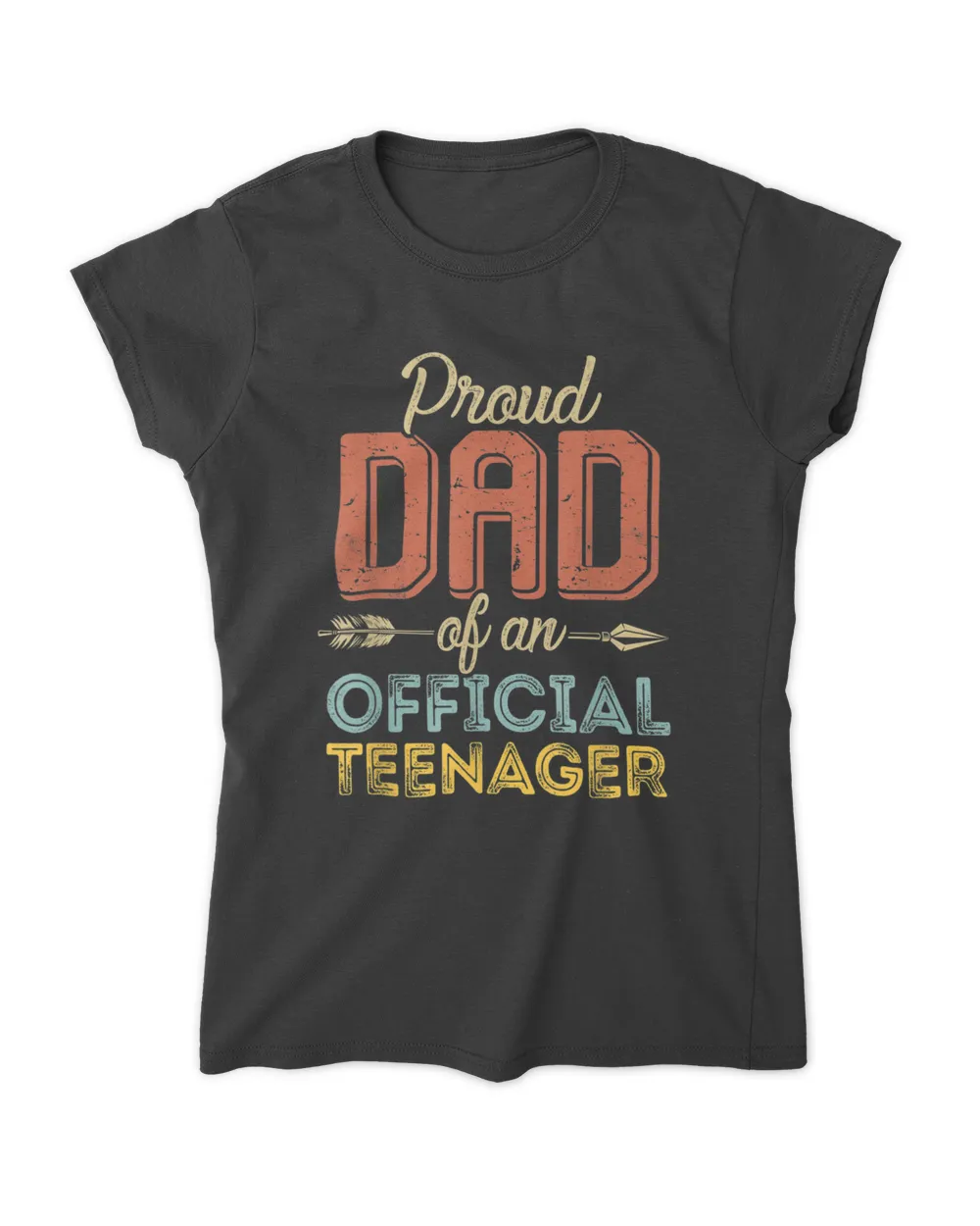 Proud Dad of Official Teenager 13th Birthday 13 Yrs Old T-Shirt Women's Standard T-Shirt black s
