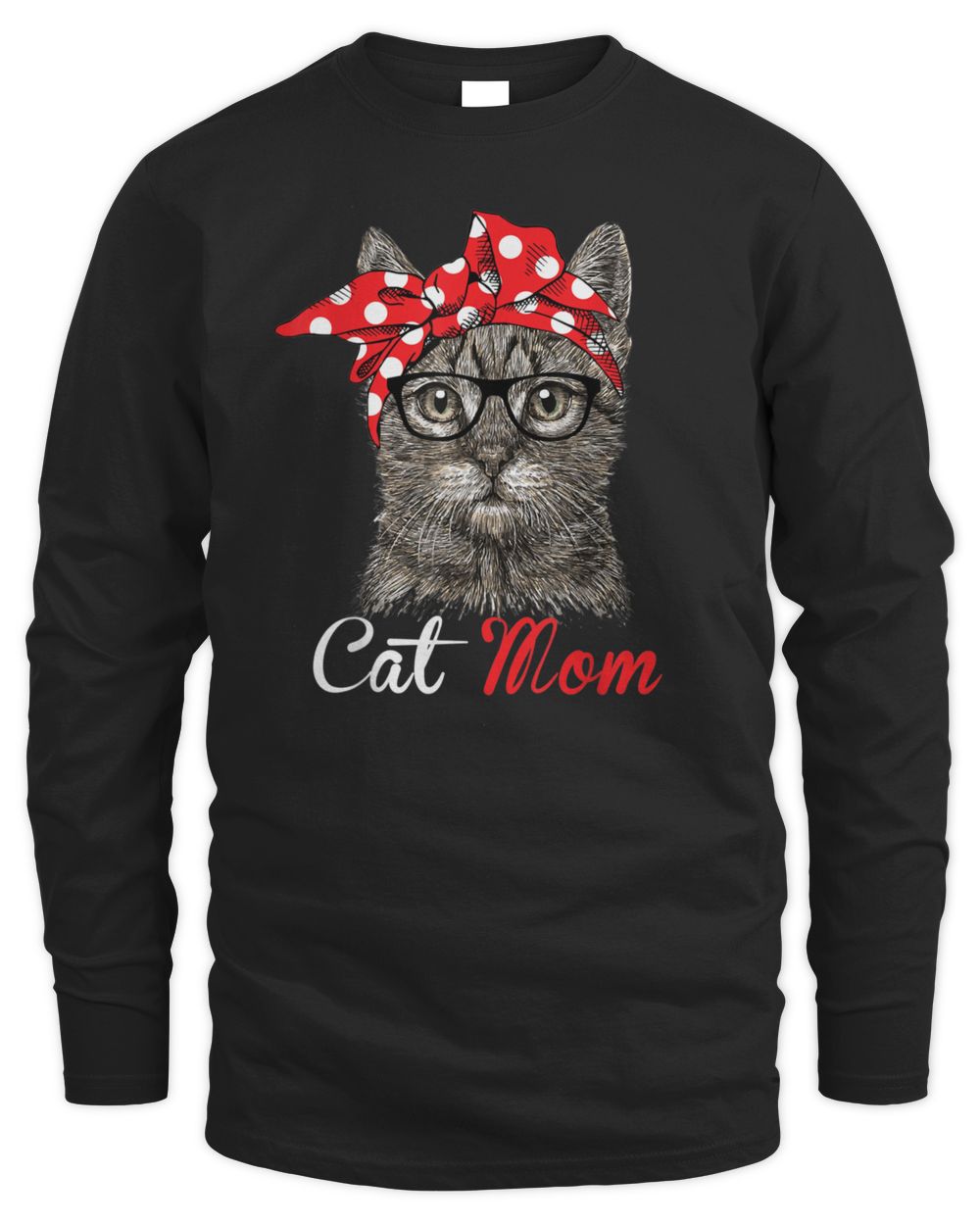 Funny Cat Mom Shirt for Cat Lovers-Mothers Day Gift Men's Long Sleeved T-Shirt black s