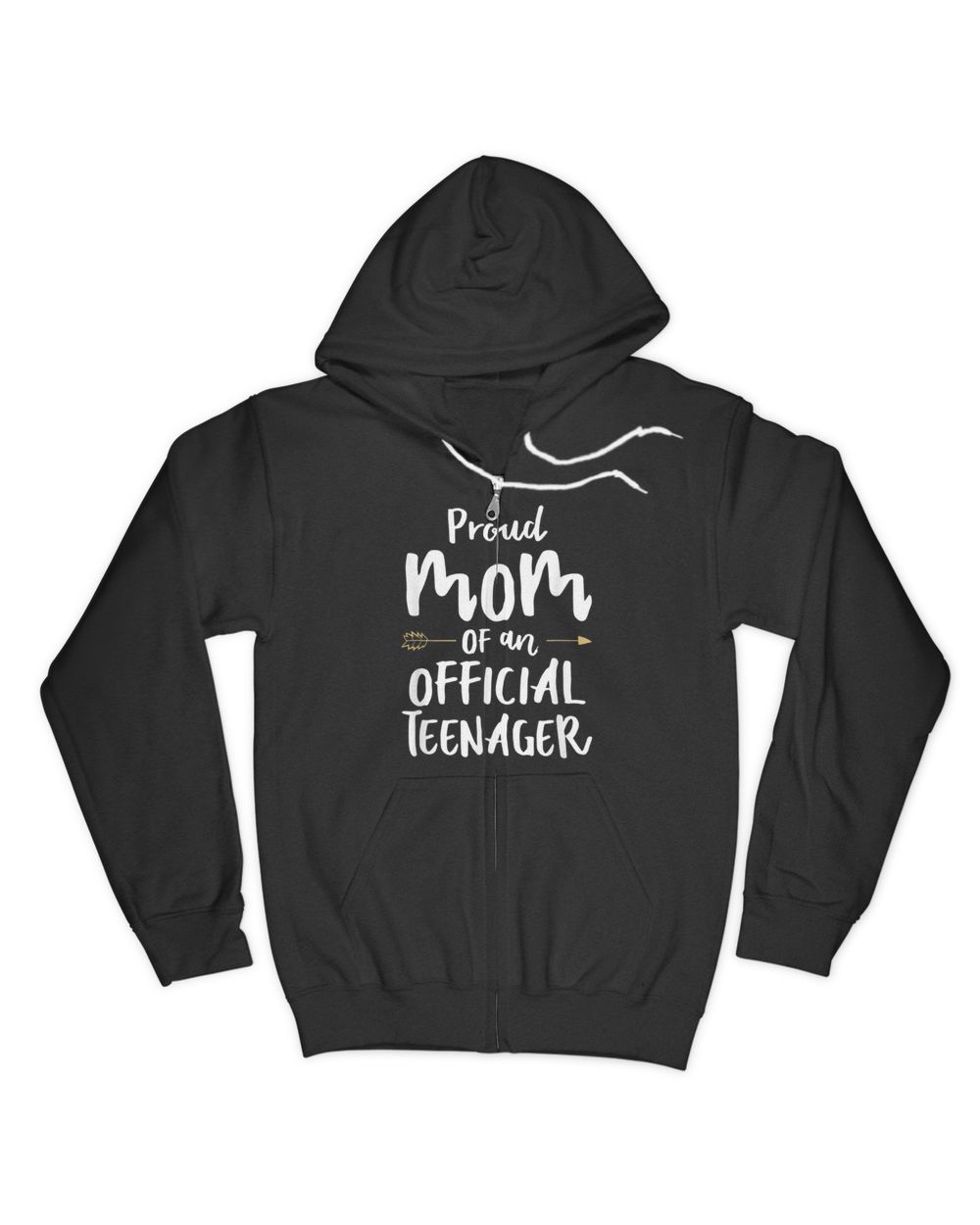 Official teenager mom shirt 13th Birthday party mom's outfit T-Shirt Men's Zip Hoodie black s