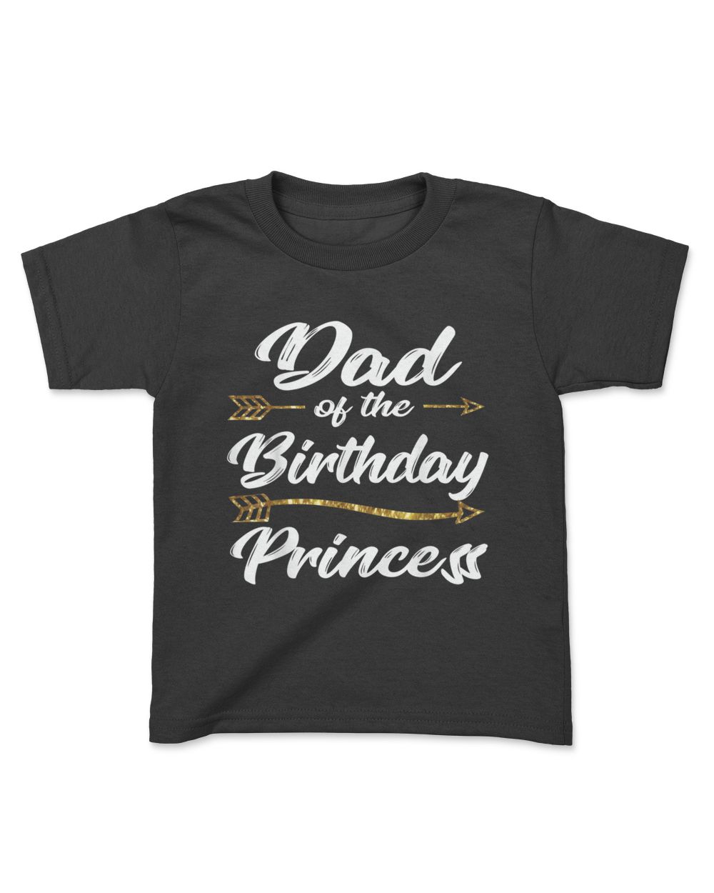 Mens Dad of the Birthday Princess Girl Tee for Father Daddy Papa T-Shirt Kids Standard T-Shirt black xs