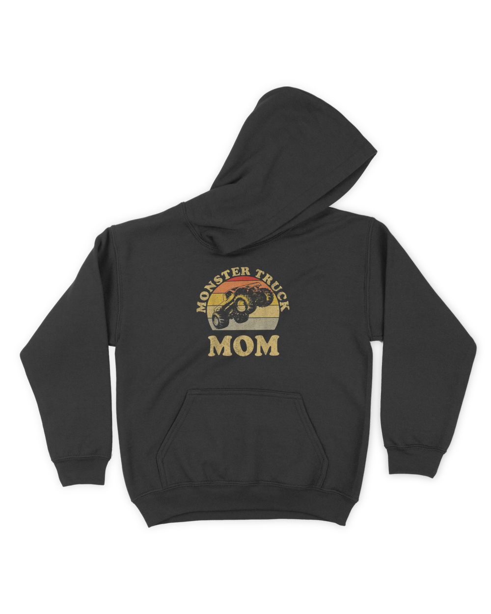 Monster Truck Mom Retro Vintage Monster Truck Shirt T-Shirt Kids Pullover Hoodie black xs