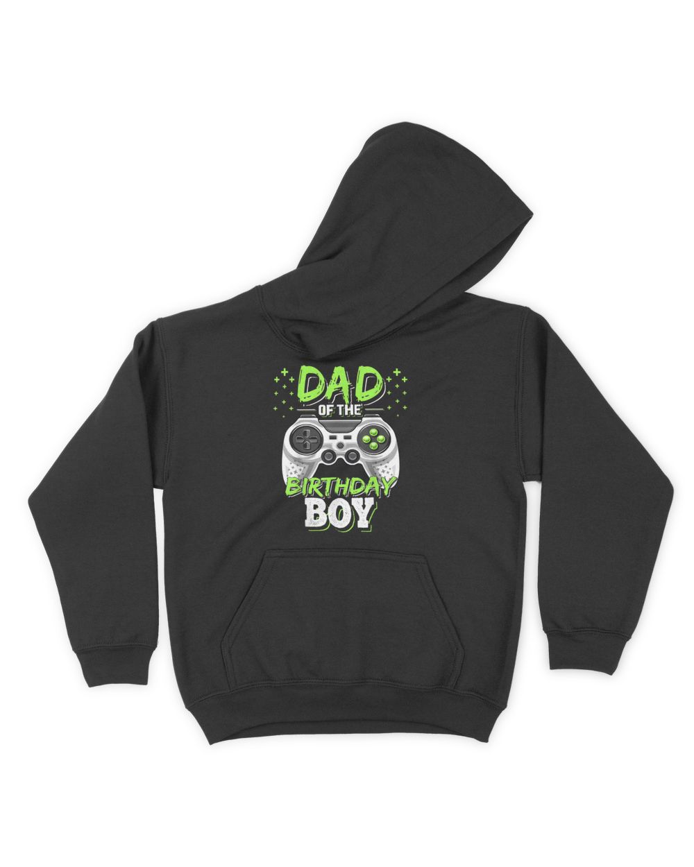 Mens Dad of the Birthday Boy Matching Video Gamer Birthday Party T-Shirt Kids Pullover Hoodie black xs