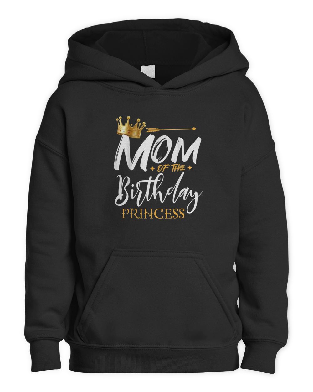 Mom Of The Birthday Princess Funny Mama Mommy Grandma Nana T-Shirt Kids Pullover Hoodie black xs