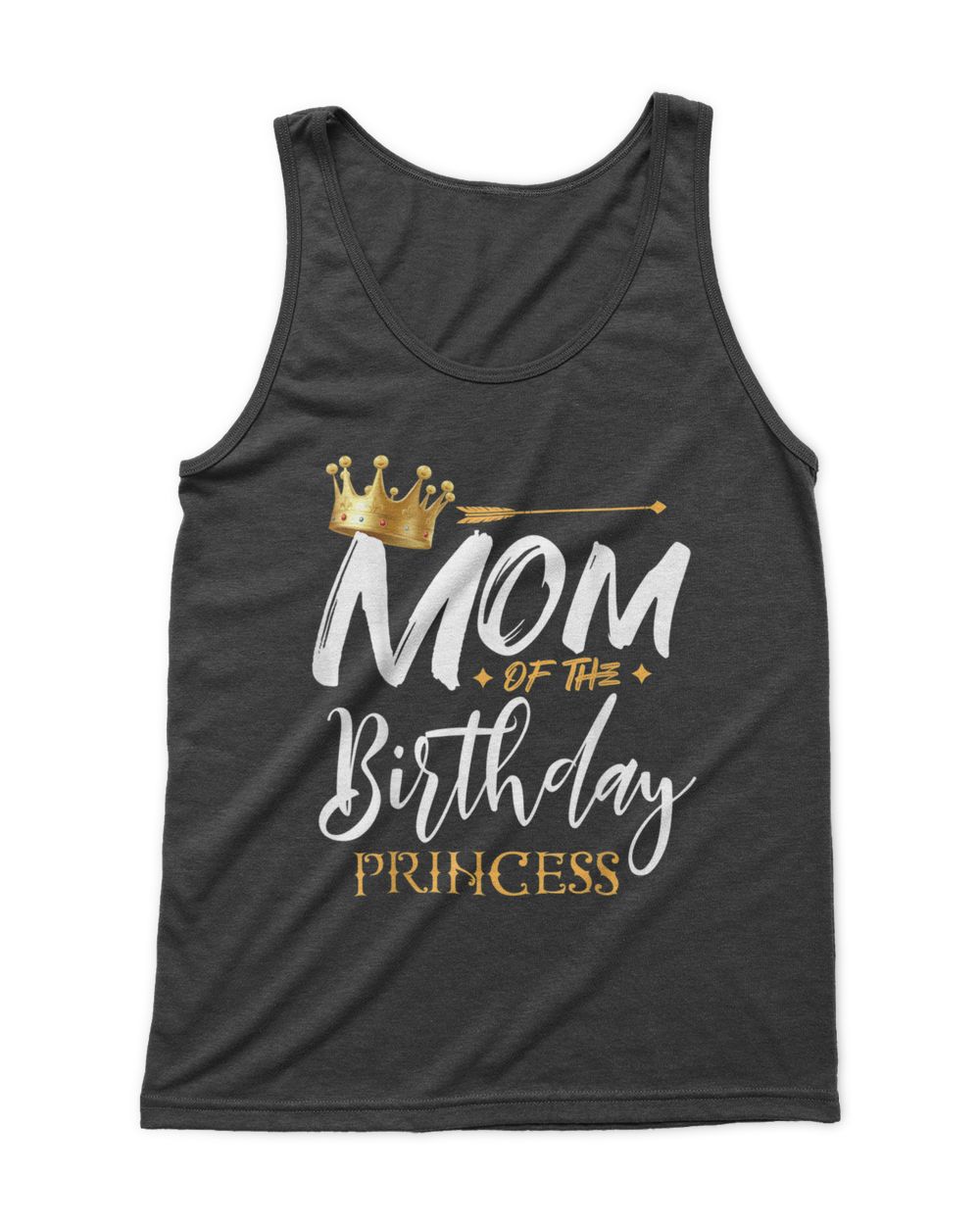 Mom Of The Birthday Princess Funny Mama Mommy Grandma Nana T-Shirt Men's Tank Top black s