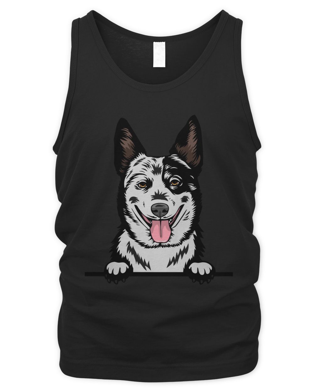 Animal Dog Australian Cattle Men's Tank Top black s