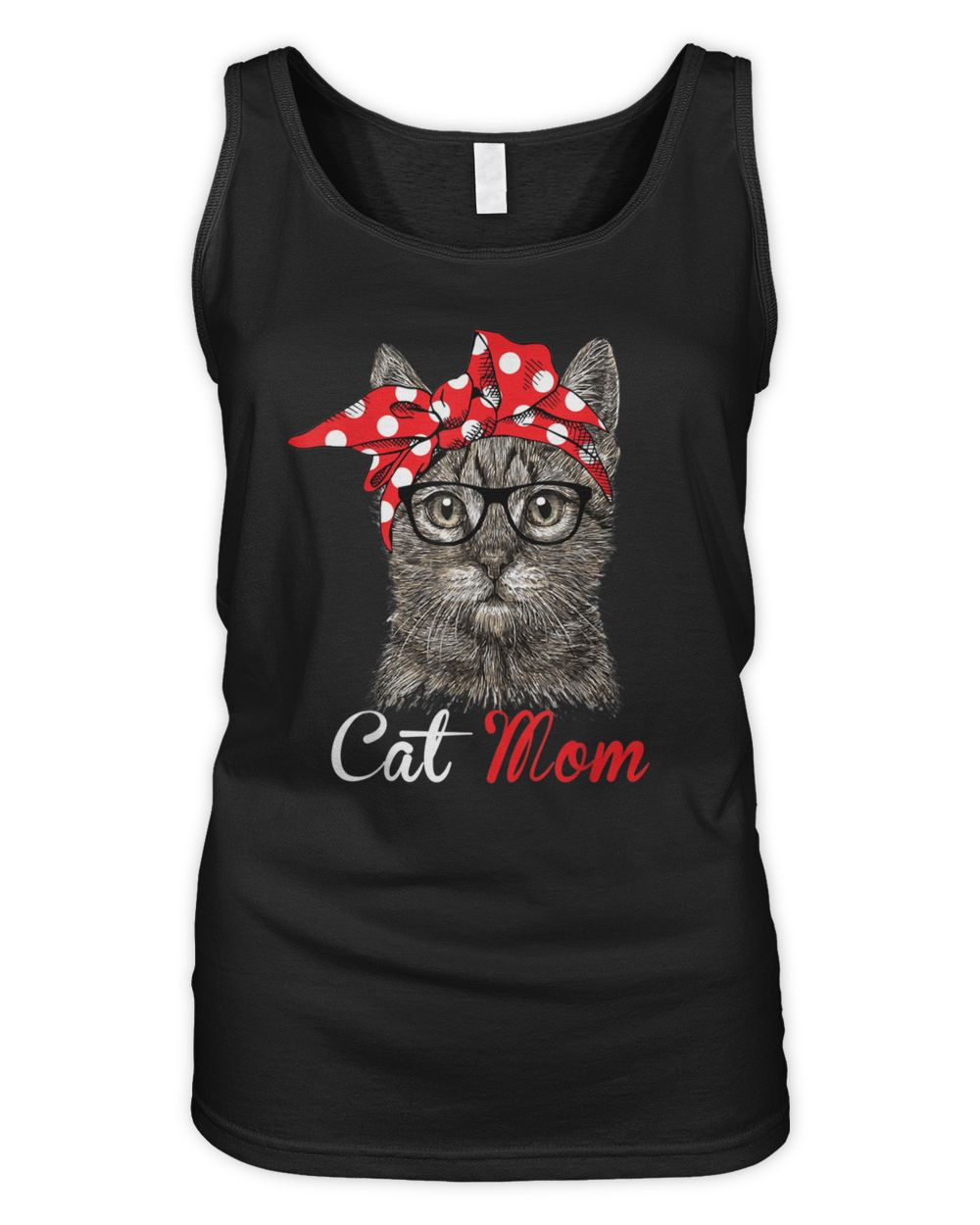 Funny Cat Mom Shirt for Cat Lovers-Mothers Day Gift Women's Tank Top black s