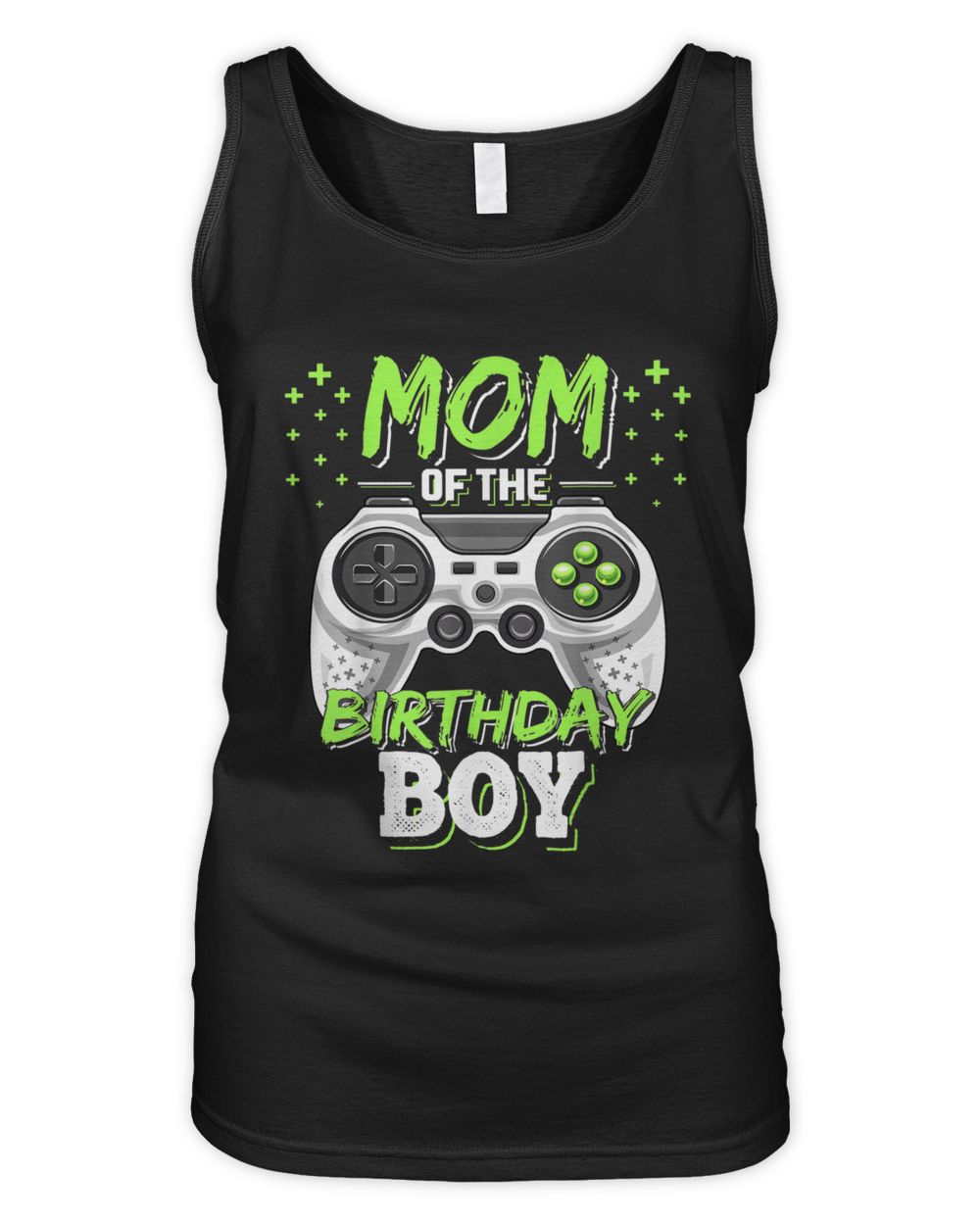 Mom of the Birthday Boy Matching Video Gamer Birthday Party T-Shirt Women's Tank Top black s