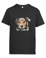 Animal Dog Australian Shepherd shirt Kids Standard T-Shirt black xs