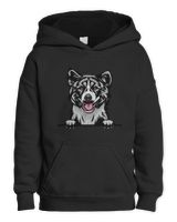 Animal Dog Akita kkkfv5abcm Color Peeking Kids Pullover Hoodie black xs