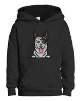 Animal Dog Australian Cattle Kids Pullover Hoodie black xs