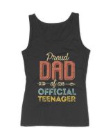 Proud Dad of Official Teenager 13th Birthday 13 Yrs Old T-Shirt Women's Tank Top black s